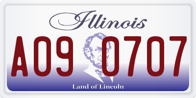 IL license plate A090707
