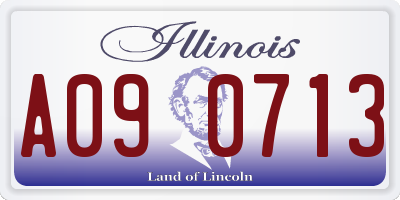 IL license plate A090713