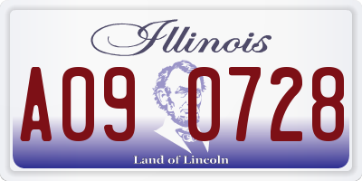 IL license plate A090728