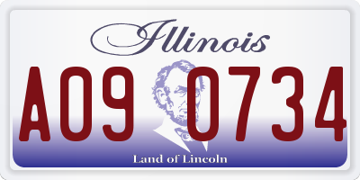 IL license plate A090734