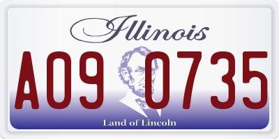 IL license plate A090735