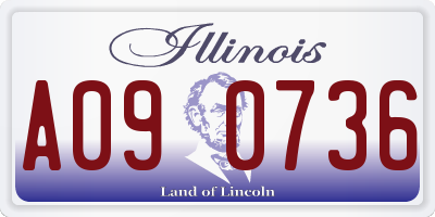 IL license plate A090736