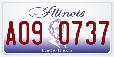 IL license plate A090737