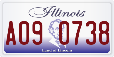 IL license plate A090738