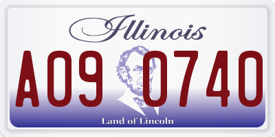 IL license plate A090740