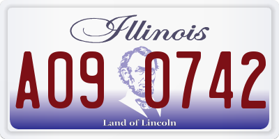 IL license plate A090742