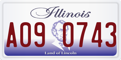 IL license plate A090743