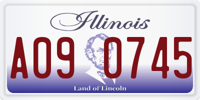 IL license plate A090745