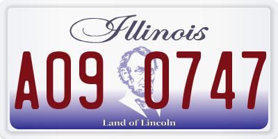 IL license plate A090747