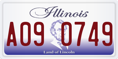 IL license plate A090749
