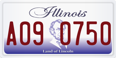 IL license plate A090750