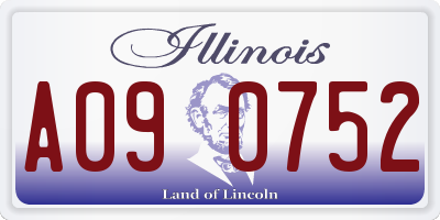 IL license plate A090752