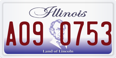 IL license plate A090753
