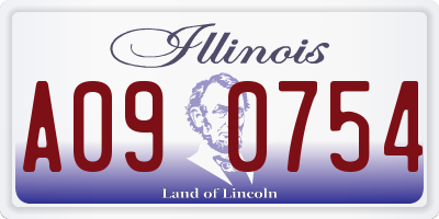 IL license plate A090754
