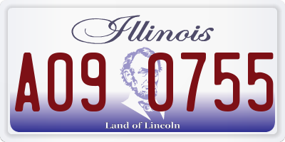 IL license plate A090755