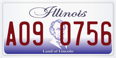 IL license plate A090756
