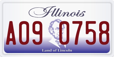 IL license plate A090758