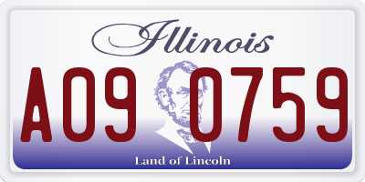 IL license plate A090759