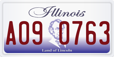 IL license plate A090763