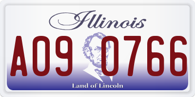 IL license plate A090766