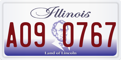 IL license plate A090767
