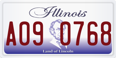 IL license plate A090768