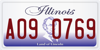 IL license plate A090769