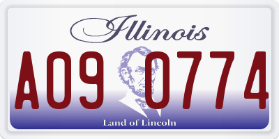 IL license plate A090774