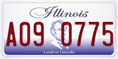 IL license plate A090775