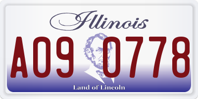 IL license plate A090778
