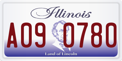 IL license plate A090780