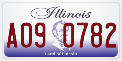 IL license plate A090782