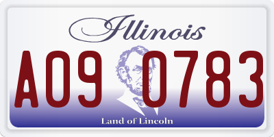 IL license plate A090783