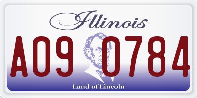 IL license plate A090784