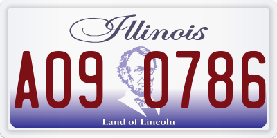 IL license plate A090786