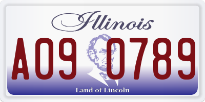 IL license plate A090789
