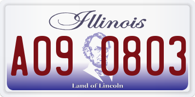 IL license plate A090803