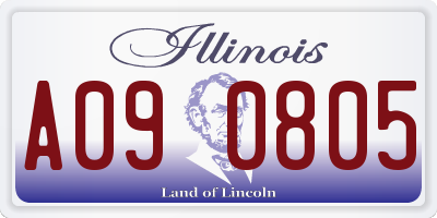 IL license plate A090805