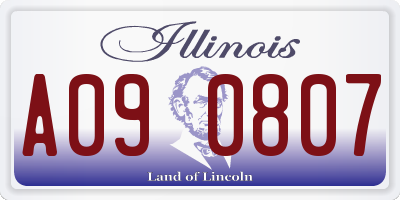 IL license plate A090807