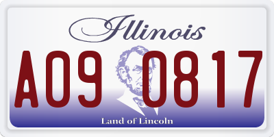 IL license plate A090817