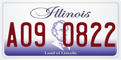 IL license plate A090822