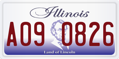 IL license plate A090826