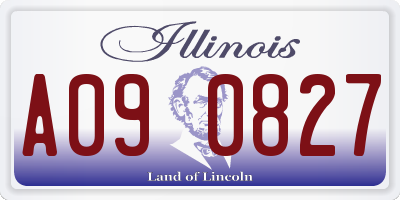 IL license plate A090827