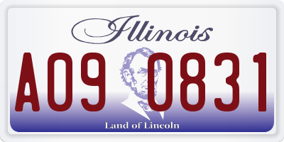 IL license plate A090831