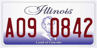 IL license plate A090842