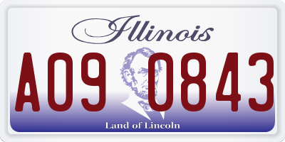 IL license plate A090843
