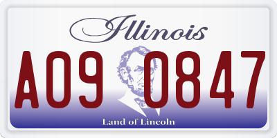IL license plate A090847