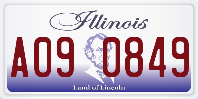IL license plate A090849