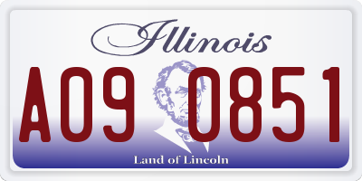 IL license plate A090851