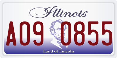 IL license plate A090855